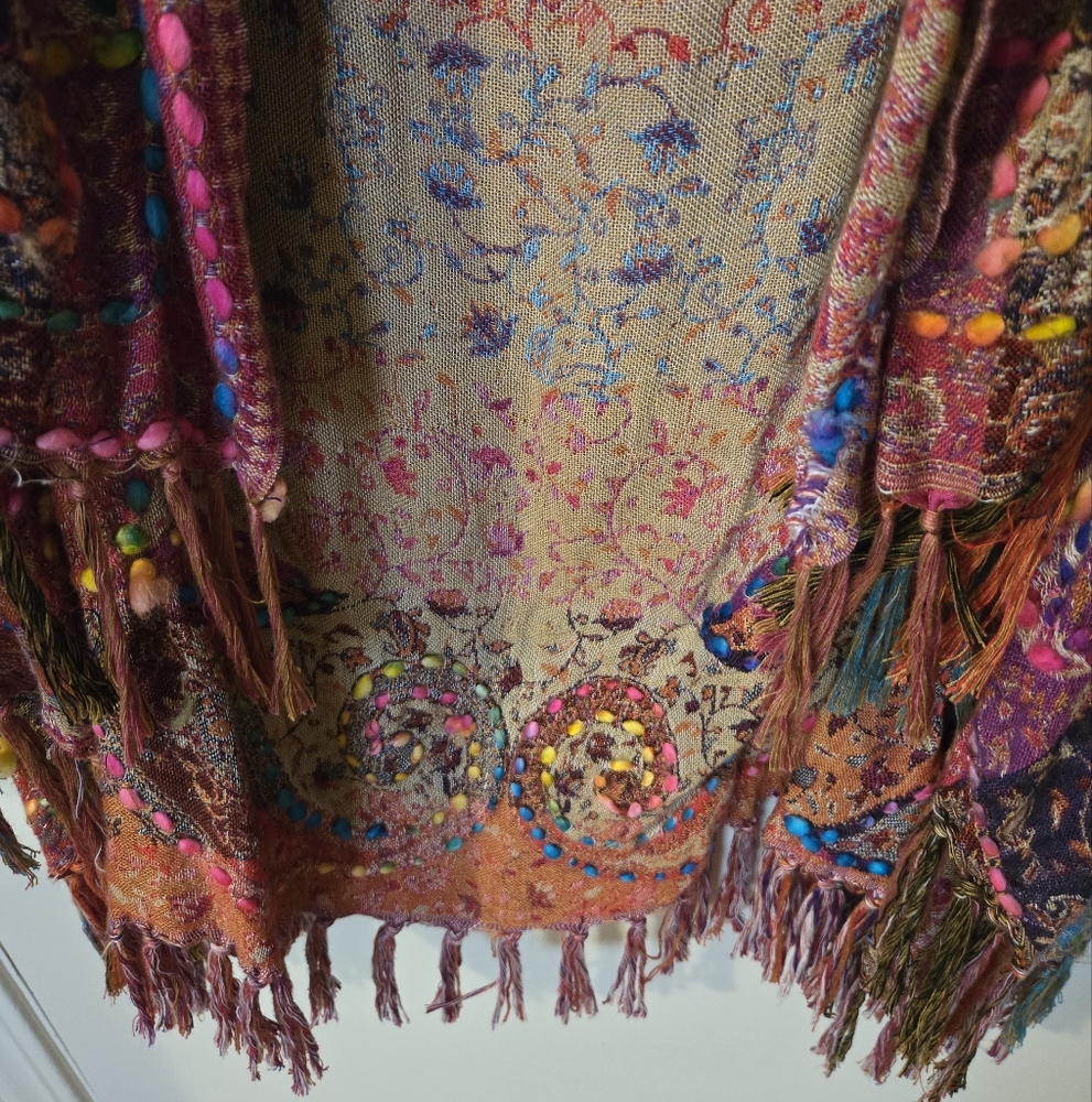Soft Surroudings Colorful Paisley Sleeveless Vest - Picture 3 of 5